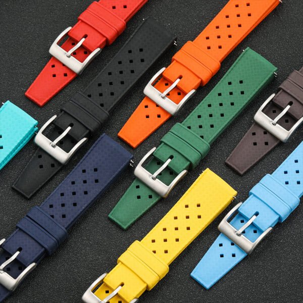 Premium-Grade Tropical FKM Rubber Watch Strap - Image 2