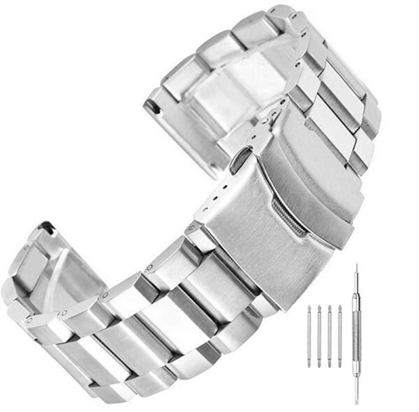 Solid Stainless Steel Watch Straps - Straight End - Image 4