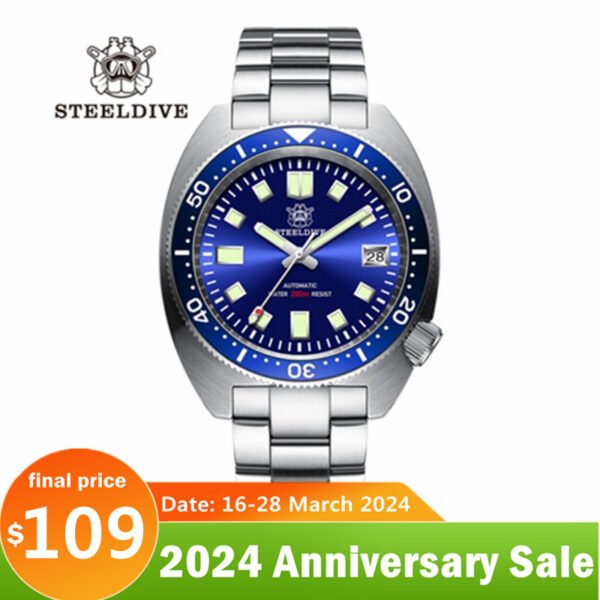 STEELDIVE SD1977 6105/8000 Slim Turtle Diver Watch - Image 19