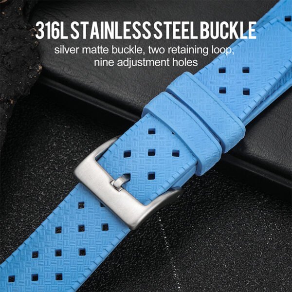 Premium-Grade Tropical FKM Rubber Watch Strap - Image 16