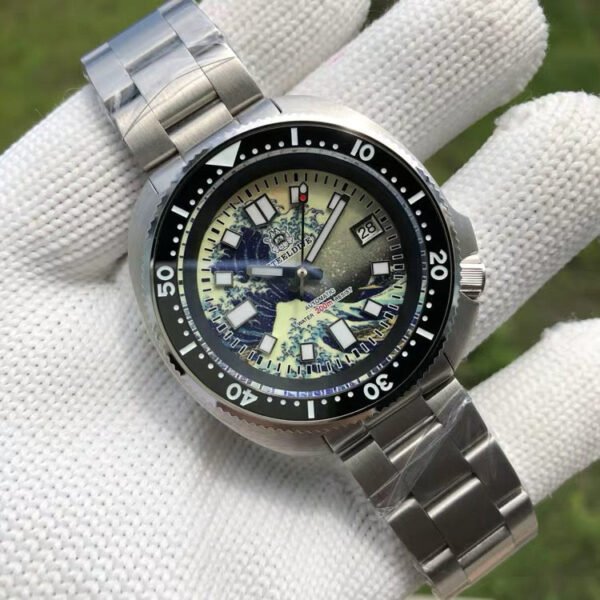 Steeldive SD1970 Great Wave Turtle Diver Watch - Image 4