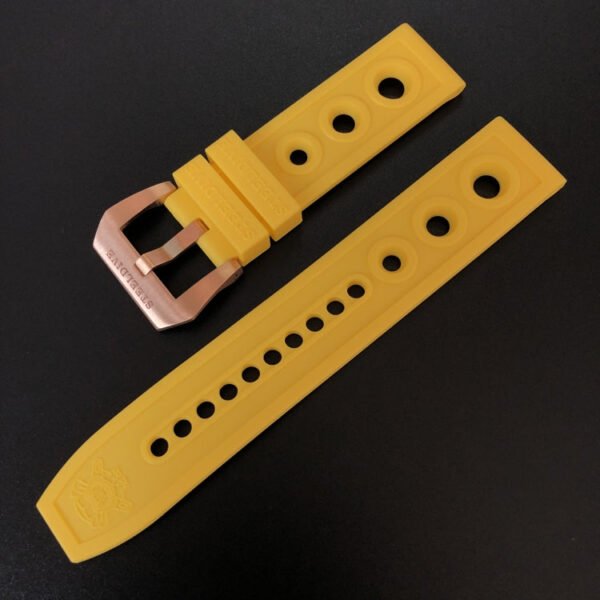 Steedive Rubber Watch Strap with Cusn8 Bronze Buckle - Image 3