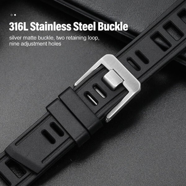 Premium Grade Rubber Dive Watchband - Image 5
