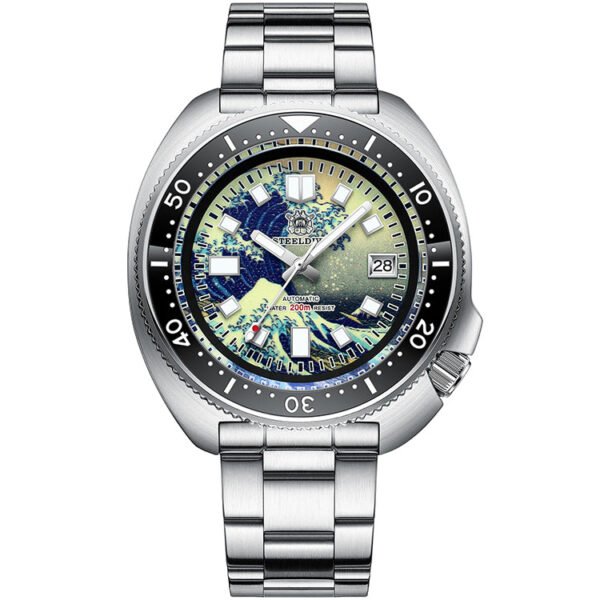 Steeldive SD1970 Great Wave Turtle Diver Watch - Image 10
