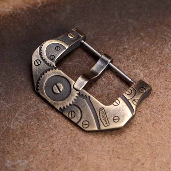 Embossed Aged Bronze Watch Buckle - Image 8