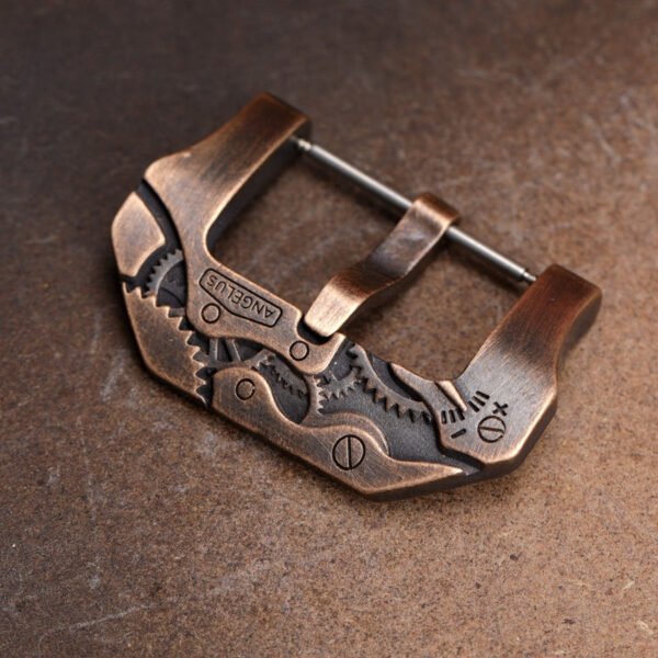 Embossed Aged Bronze Watch Buckle - Image 9