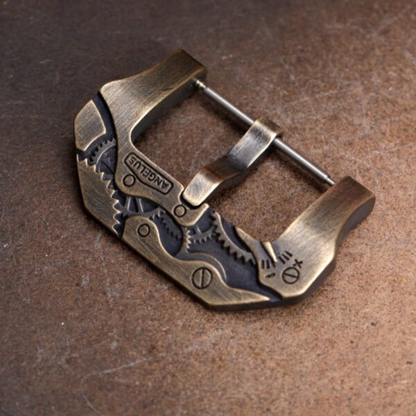 Embossed Aged Bronze Watch Buckle - Image 10