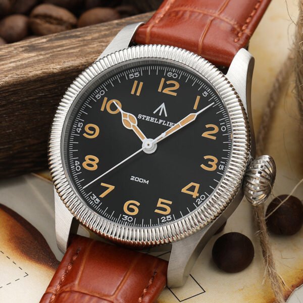 Steelflier Carved Coin Bezel VH31 Quartz Watch SF741 - Image 4