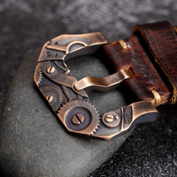 Embossed Aged Bronze Watch Buckle - Image 3