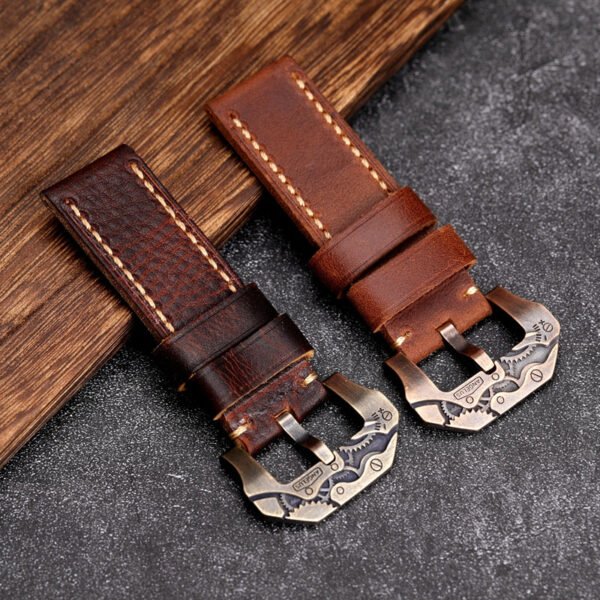 Embossed Aged Bronze Watch Buckle - Image 5