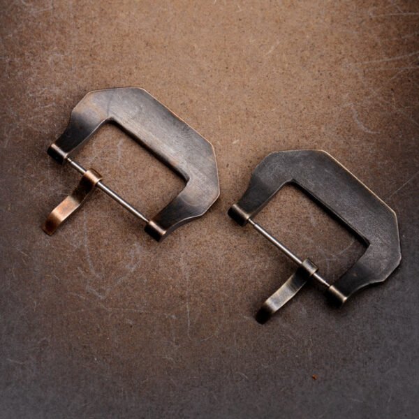 Embossed Aged Bronze Watch Buckle - Image 6