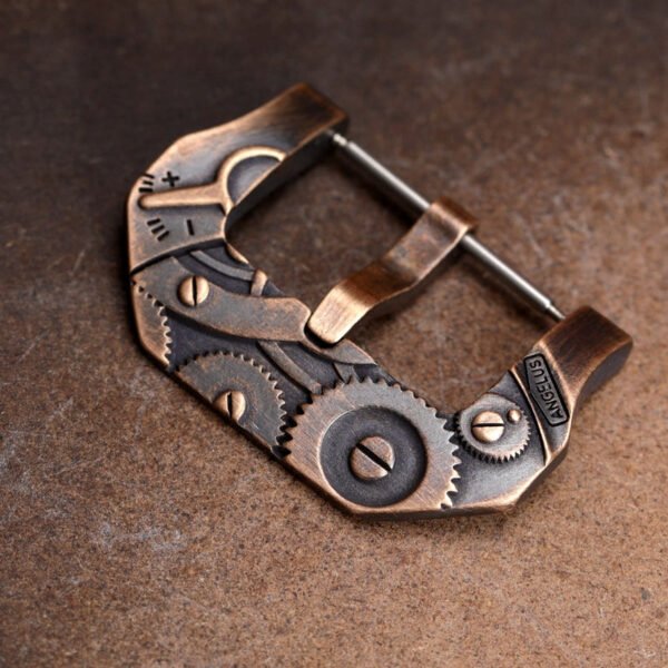 Embossed Aged Bronze Watch Buckle - Image 7