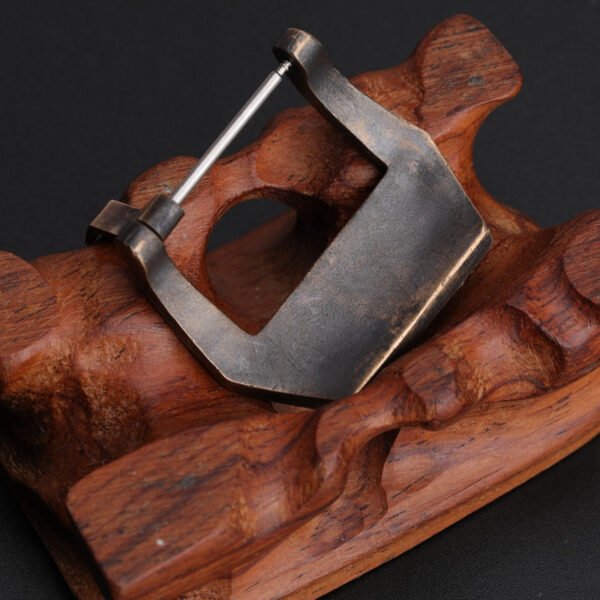 Embossed Skull Design Aged Bronze Watch Clasp - Image 4