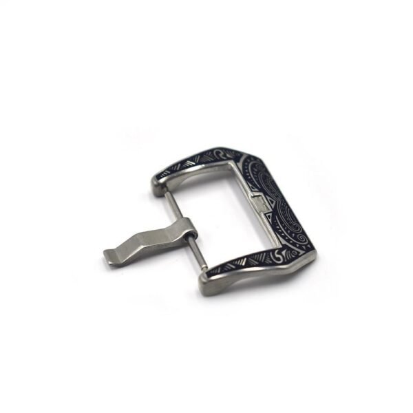 Vintage Carved 316L Stainless Steel Watch Band Buckle - Image 2