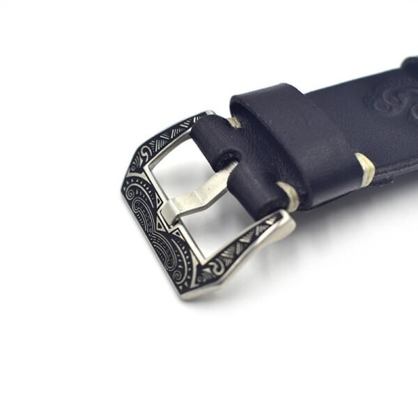 Vintage Carved 316L Stainless Steel Watch Band Buckle - Image 3