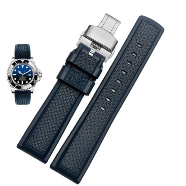 FKM Rubber Waffle Watch Strap - Image 13