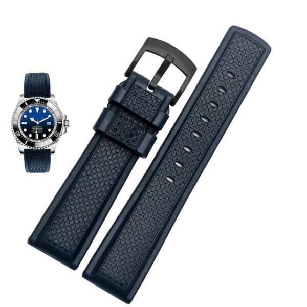 FKM Rubber Waffle Watch Strap - Image 11