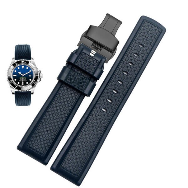 FKM Rubber Waffle Watch Strap - Image 12
