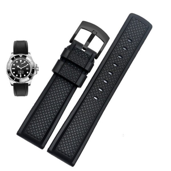 FKM Rubber Waffle Watch Strap - Image 7