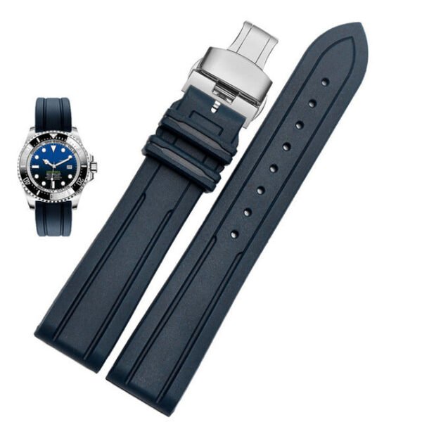FKM Rubber Waffle Watch Strap - Image 8
