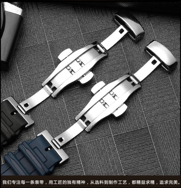 FKM Rubber Waffle Watch Strap - Image 5