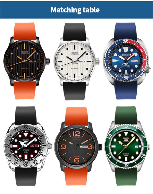 Genuine Fluorine Rubber Quick Release Watch Strap - Image 17