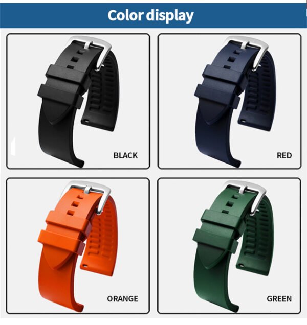 Genuine Fluorine Rubber Quick Release Watch Strap - Image 9