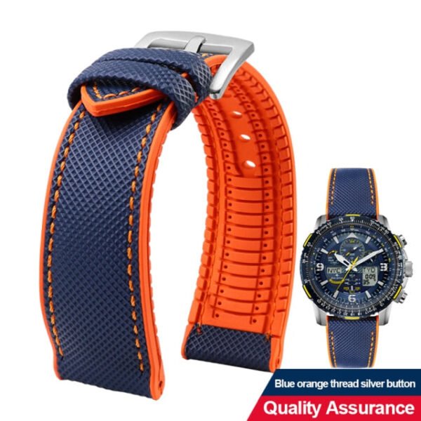Breathable Rubber Canvas Watch Strap - Image 17