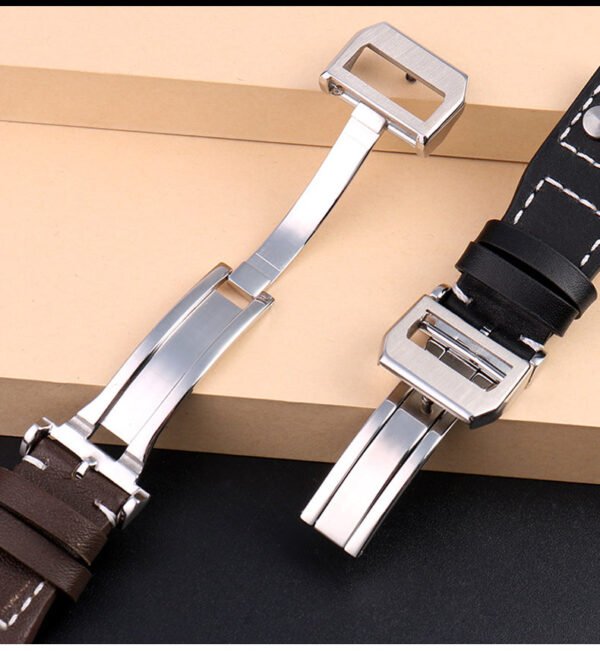 Genuine Leather Rivets Watchband For Big Pilot Watch - Image 8