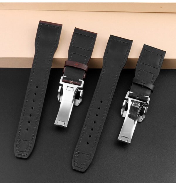 Genuine Leather Rivets Watchband For Big Pilot Watch - Image 14