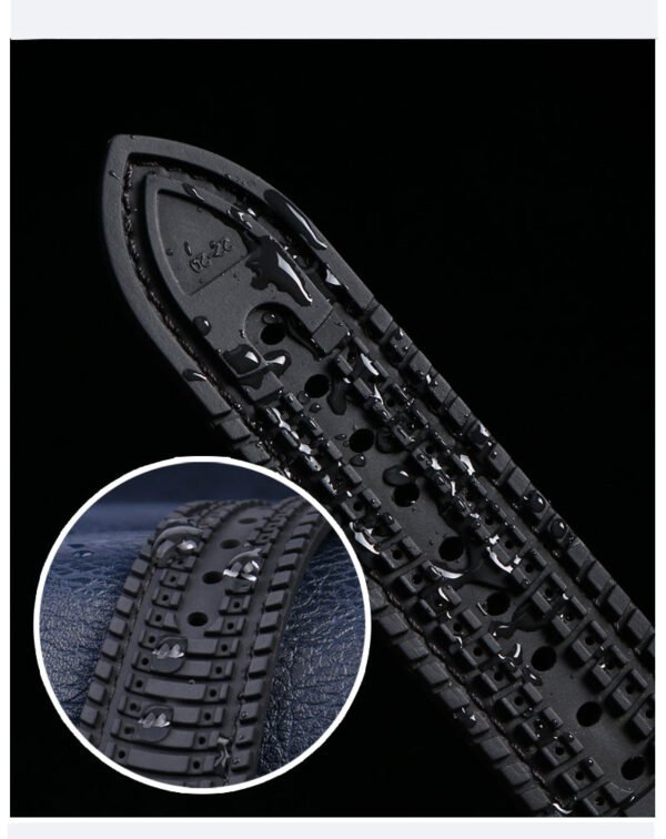 Italian Leather Fluorine Rubber Watch Bands - Image 4
