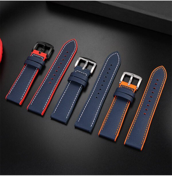 Breathable Rubber Canvas Watch Strap - Image 7