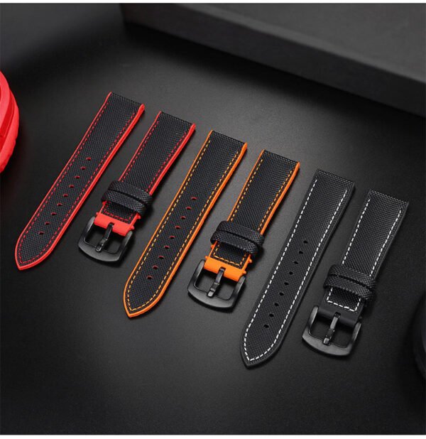 Breathable Rubber Canvas Watch Strap - Image 6