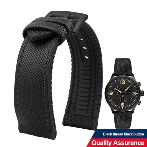 Breathable Rubber Canvas Watch Strap - Image 21