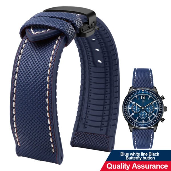 Breathable Rubber Canvas Watch Strap - Image 30