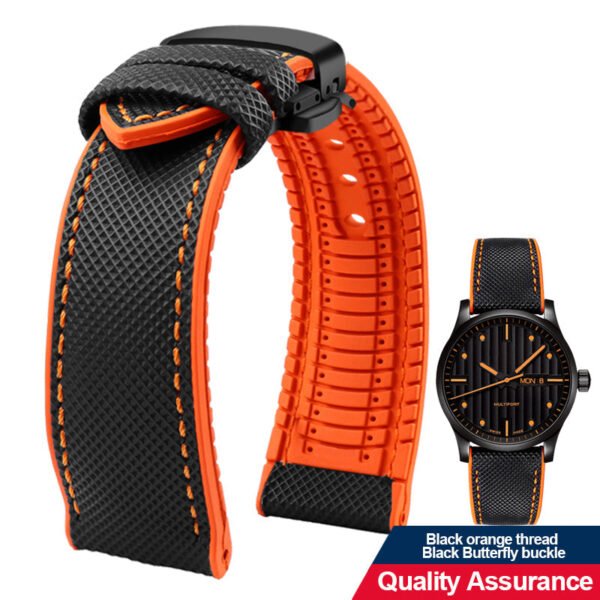 Breathable Rubber Canvas Watch Strap - Image 34