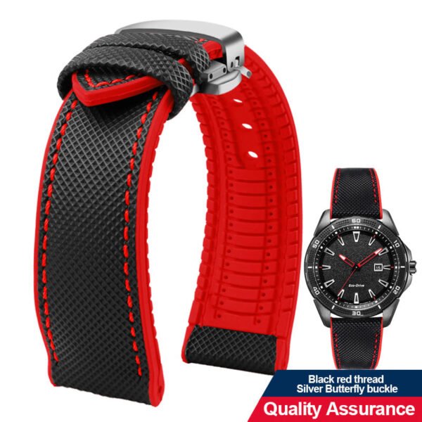 Breathable Rubber Canvas Watch Strap - Image 35