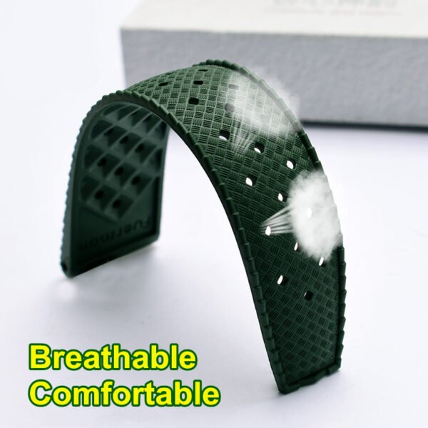 ★Special Offer★ Vintage Tropical Rubber Watch Band Dive Strap - Image 3