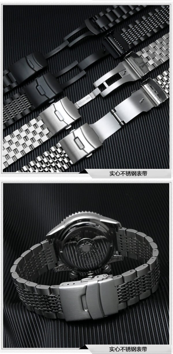 Solid Stainless Steel Watch Straps - Straight End - Image 15