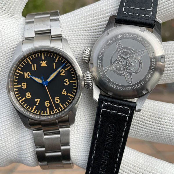Steeldive SD1928A Retro Army Pilot Watch - Image 5