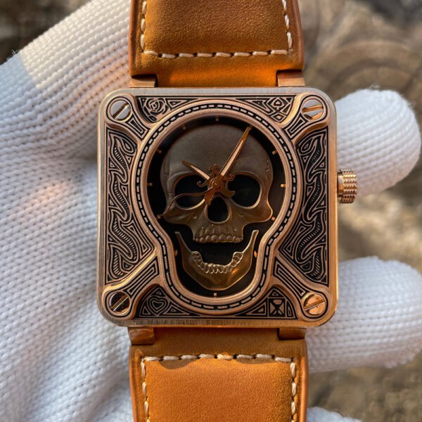 Steelflier SF761S Burning Skull Bronze Watch - Image 4