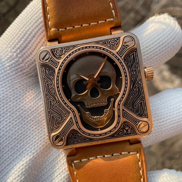 Steelflier SF761S Burning Skull Bronze Watch - Image 8