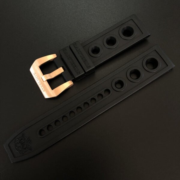 Steedive Rubber Watch Strap with Cusn8 Bronze Buckle - Image 6
