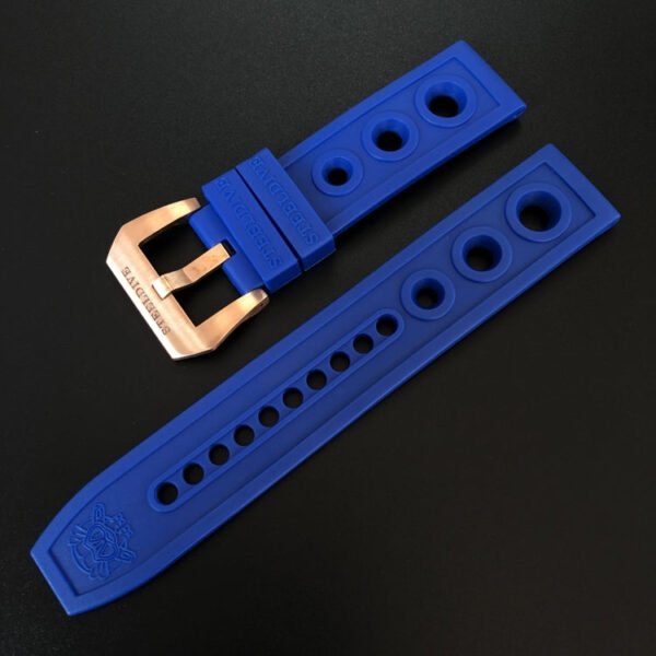 Steedive Rubber Watch Strap with Cusn8 Bronze Buckle - Image 2