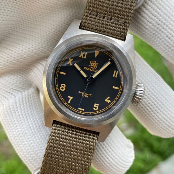 Steeldive SD1904 NH35 Vintage Military Pilot Watch - Image 6