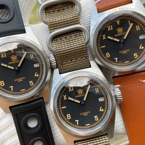 Steeldive SD1904 NH35 Vintage Military Pilot Watch - Image 9