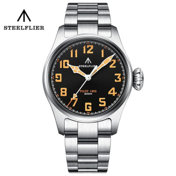 Steelflier 39mm VH31 Pilot Watch SF740V Onion Crown - Image 2