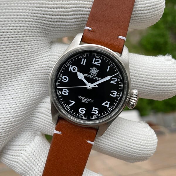 Steeldive SD1928M The Murph Pilot Watch - Onion Crown - Image 7