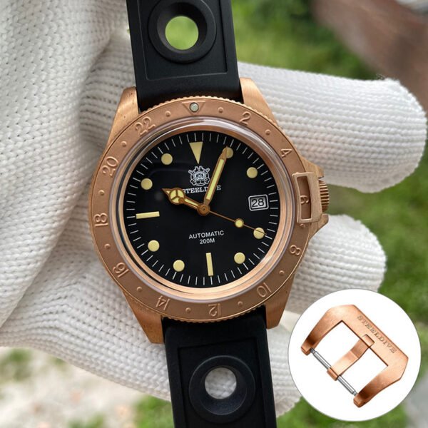 STEELDIVE SD1966S Top Hat Sapphire Bronze Watch V2 - Image 17