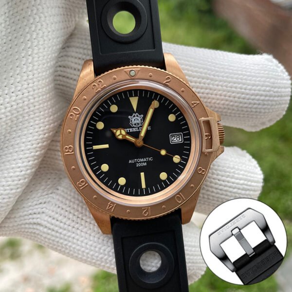 STEELDIVE SD1966S Top Hat Sapphire Bronze Watch V2 - Image 18